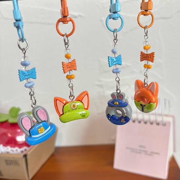 Wholesale Cute Cartoon Beaded Keychains for Couples