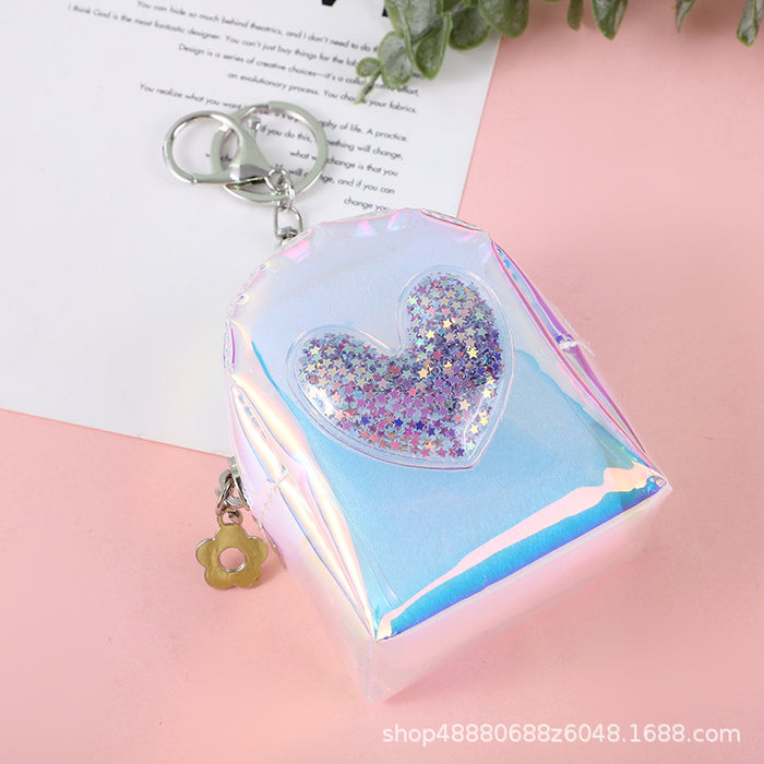 Wholesale Small backpack coin purse holographic jelly mini key pouch