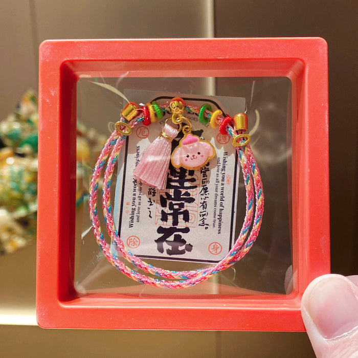 Wholesale Oriental Style Colorful Woven Rope Tassel Bracelet MOQ≥2