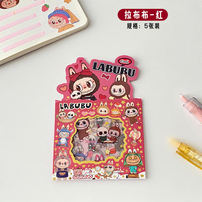 Wholesale Cute Cartoon PET Sticker Pack 5 Sheets Waterproof DIY Journal Scrapbook Decorative Accents