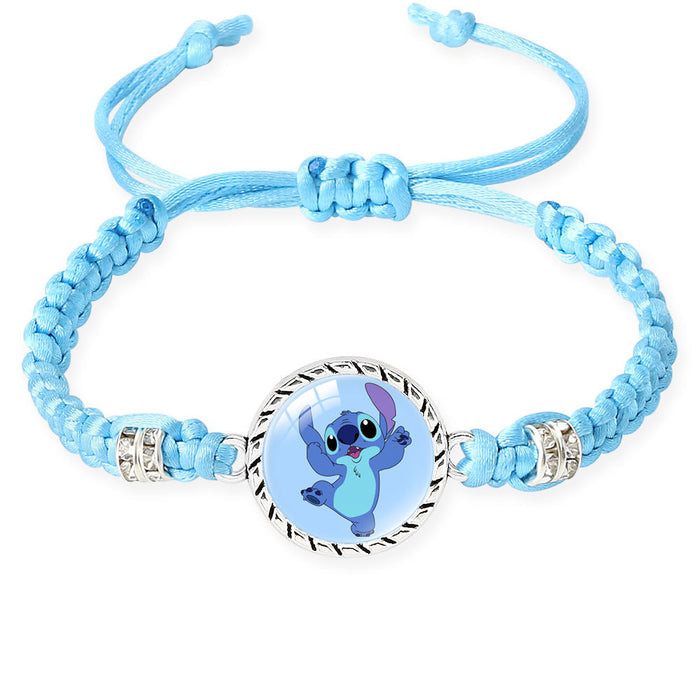 Wholesale Cute cartoon character multi-color woven adjustable bracelet