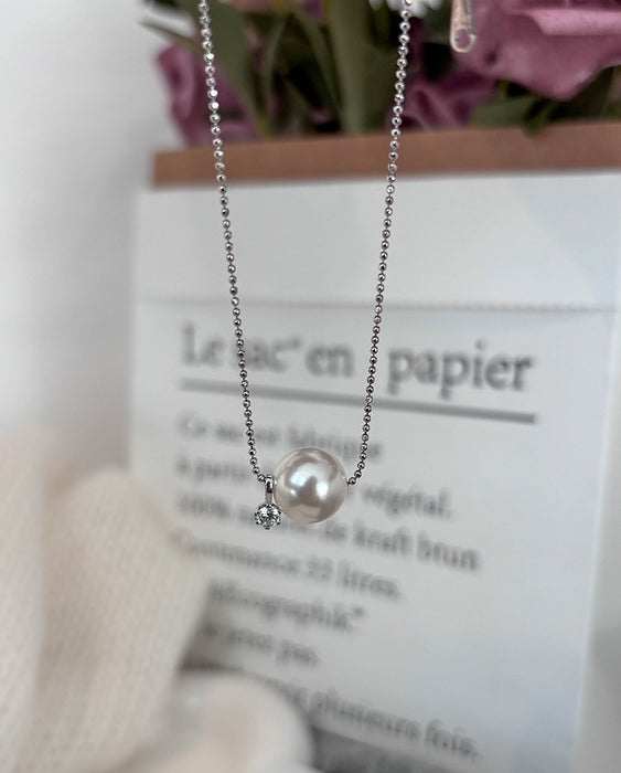 Wholesale Pearl Sparkling Diamond Necklace