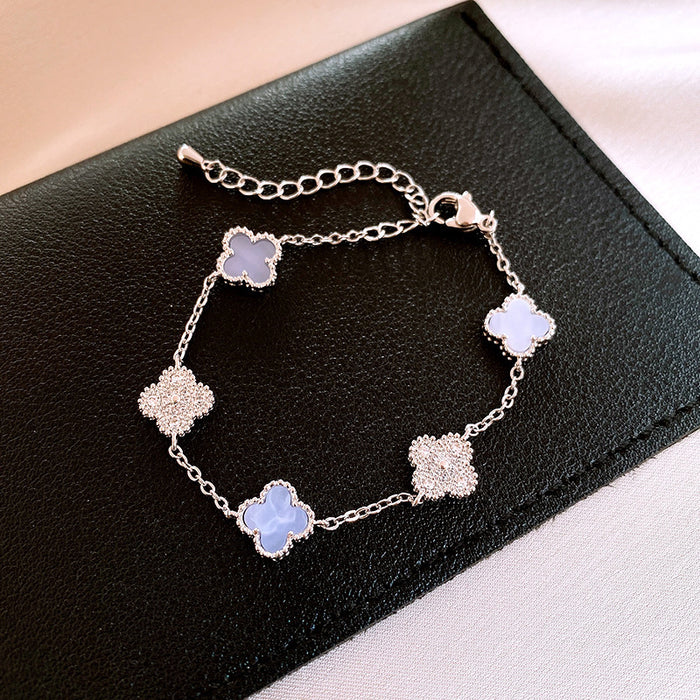 Wholesale lucky four-leaf grass bracelet temperament jewelry design jewelry women