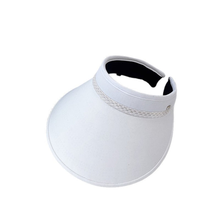 Wholesale New Ice Silk Large brimmed Artistic Sky Top Hat for Travel Sunscreen and Sunshade Sky Top Sun Hat