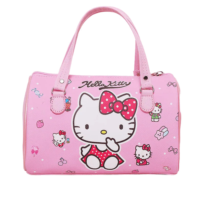 Wholesale Cute cartoon print horizontal cylindrical shoulder bag