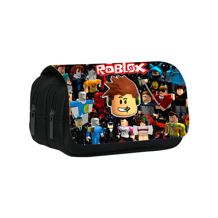Wholesale Printing Double Layer Pencil Bag Cartoon Storage Bag
