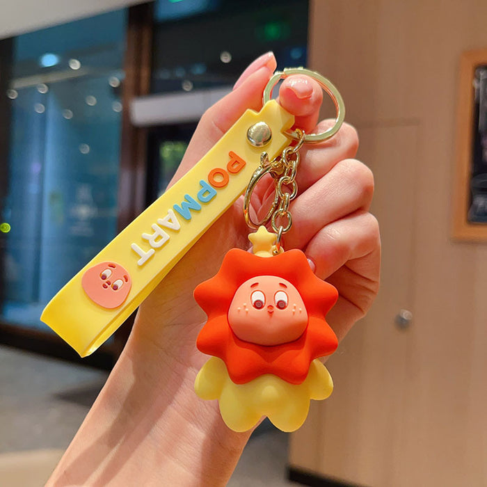 Wholesale Cartoon Star Character 3D PVC Keychain Bag Charm Stylish Student Backpack Pendant Birthday Gift Boutique Resale