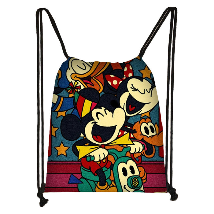 Wholesale Outdoor Portable Cute Cartoon Printed Drawstring Bag JDC-BP-Changs005