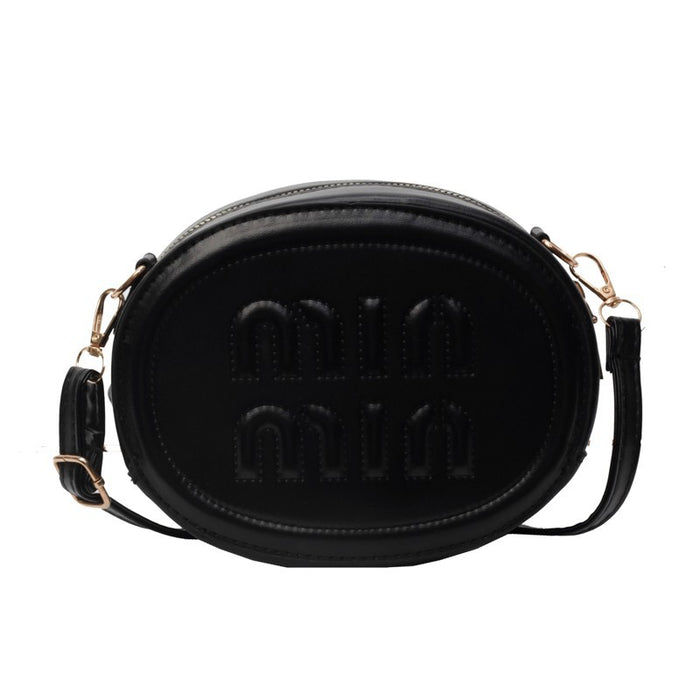 Wholesale Bowling bag, oil wax leather texture, shell bag, crossbody, single shoulder, versatile and fashionable small bag