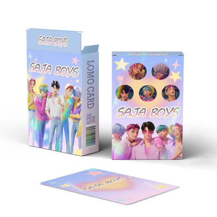 Wholesale 30-Piece Set of K-Pop Holographic Cartoon Collectible LOMO Cards