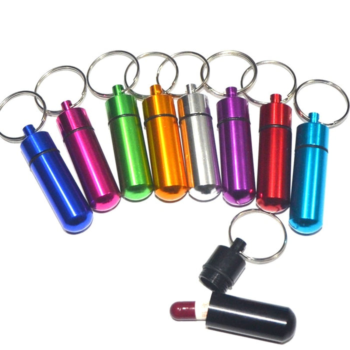 Wholesale Aluminum Alloy Pill Bottle Cartridge Keychain JDC-KC-KB001