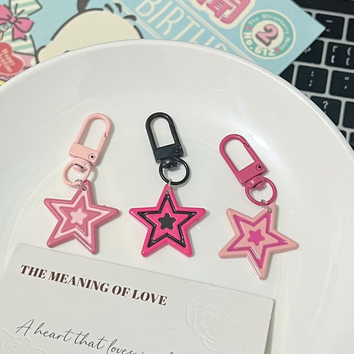 Wholesale Five-pointed star keychain star pendant