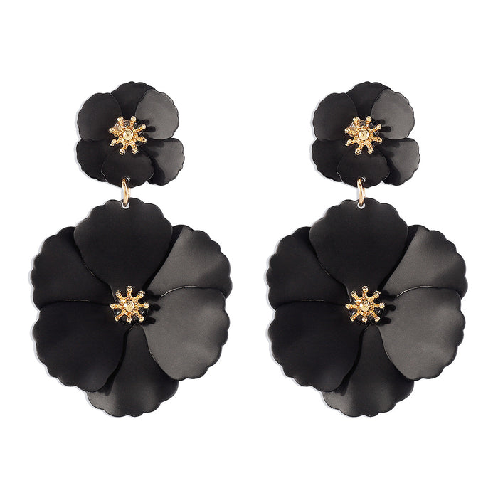 Wholesale Flower Ear Alloy Earrings JDC-ES-QianDi027