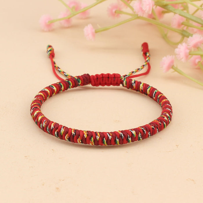 Wholesale Diamond Knot Red Rope Bracelet Colorful Mixed Color Hand Rope