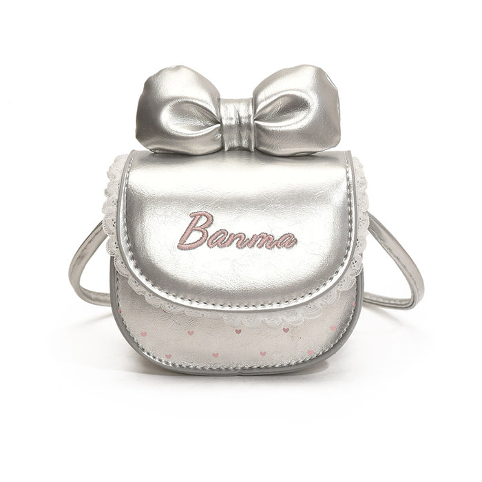 Wholesale Kids'  lace bow mini saddle shoulder bags