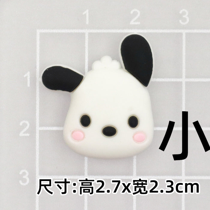 Wholesale 10pcs Cartoon Slippers Accessories Phone Case PIAD Set Hairpin Decorative PVC Soft Adhesive Patch