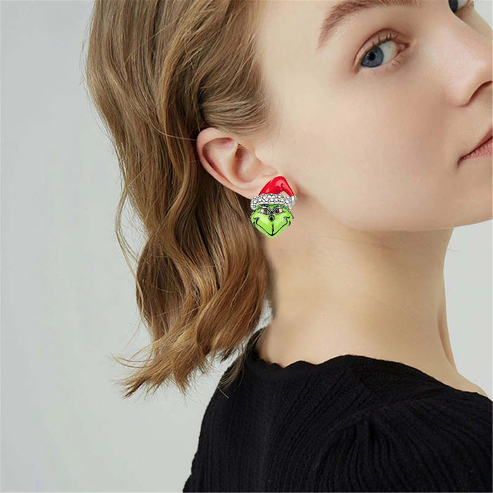 Wholesale Christmas Zinc Alloy Earrings JDC-ES-QiS001