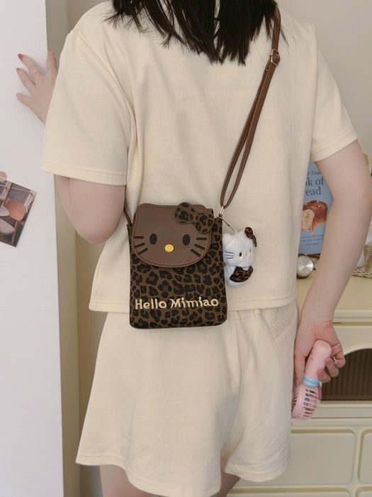 Wholesale Leopard Print PU Phone Shoulder Bag Accessory