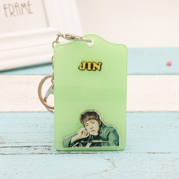 Wholesale Ticket Holder Acrylic Card Holder Keychain JDC-KC-HanTian007