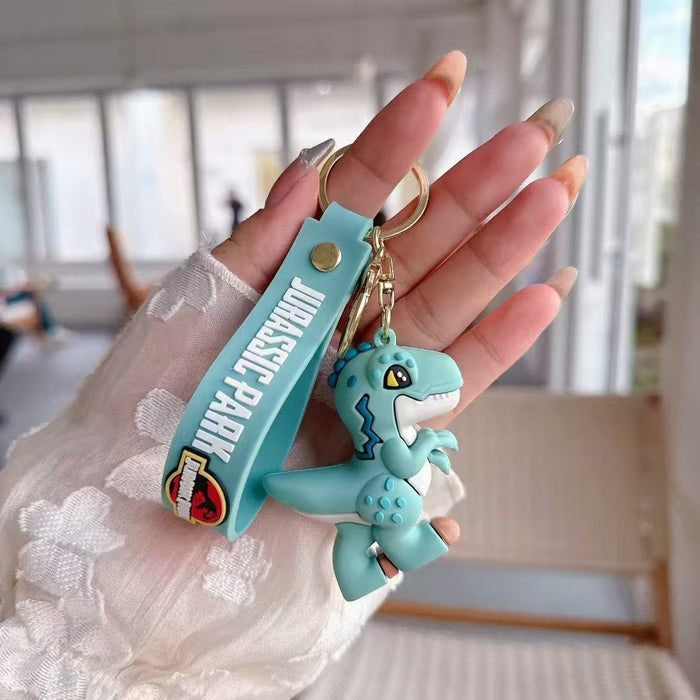 Wholesale Cartoon cute dinosaur soft plastic doll keychain student pendant schoolbag accessories small gift pendant