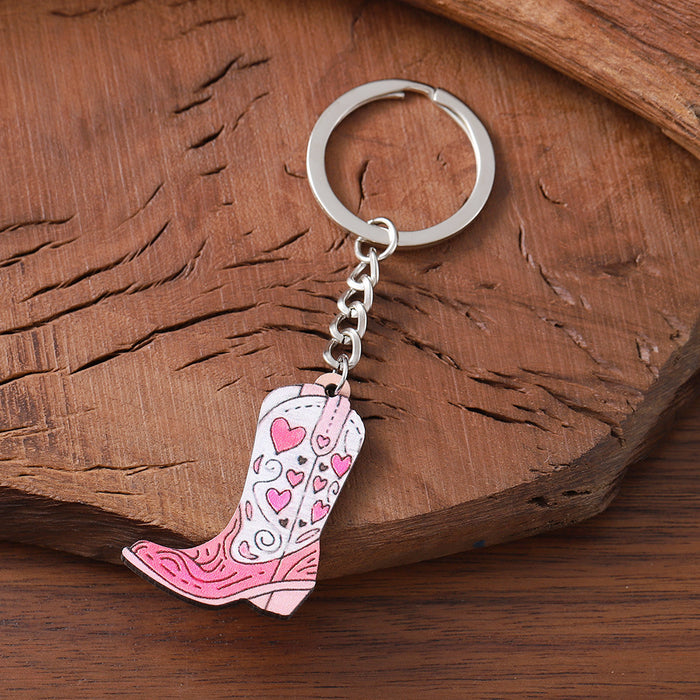 Wholesale Western Keychain Wooden Pendant
