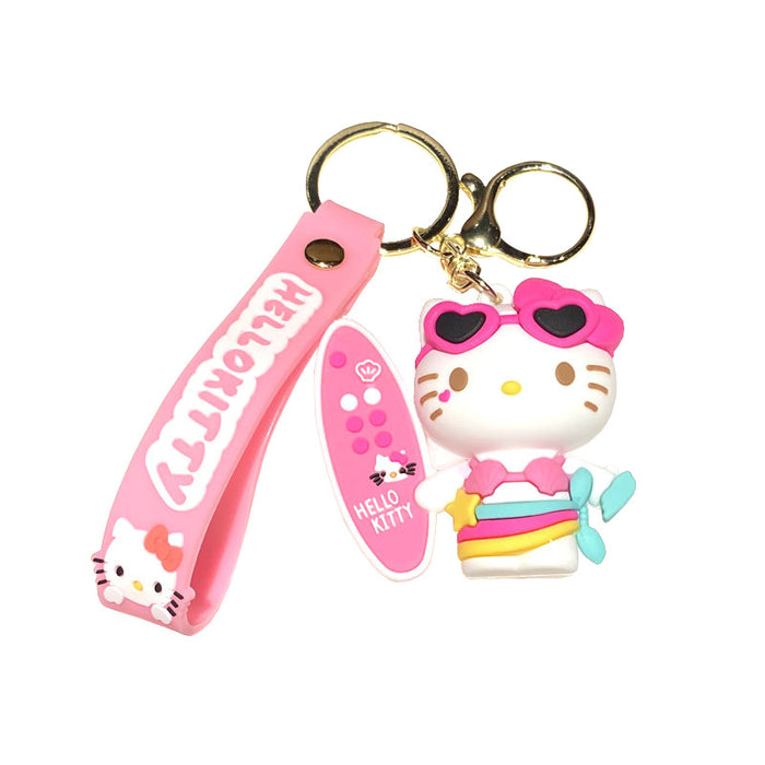 Wholesale Cartoon Cat Couple School Bag Pendant Keychain