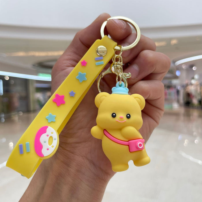 Wholesale Keychain cartoon teddy bear pendant backpack bag car ornament