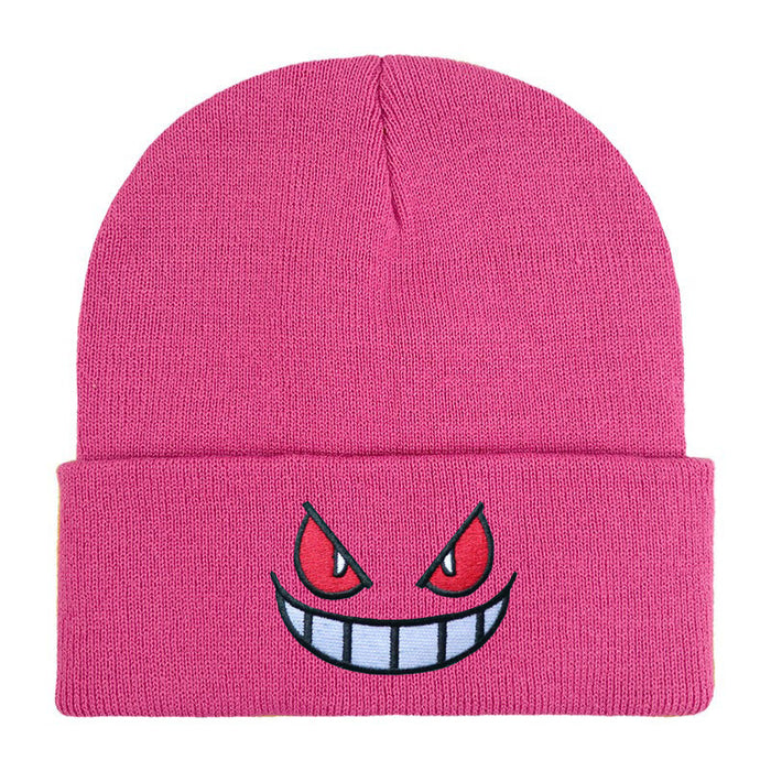 Wholesale Cartoon Acrylic Embroidery Autumn and Winter Wool Knitted Hat JDC-FH-Shengn001