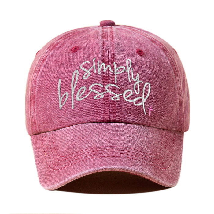 Wholesale Polyester Embroidered English Letters Washed Distressed Baseball Cap JDC-FH-BDe006