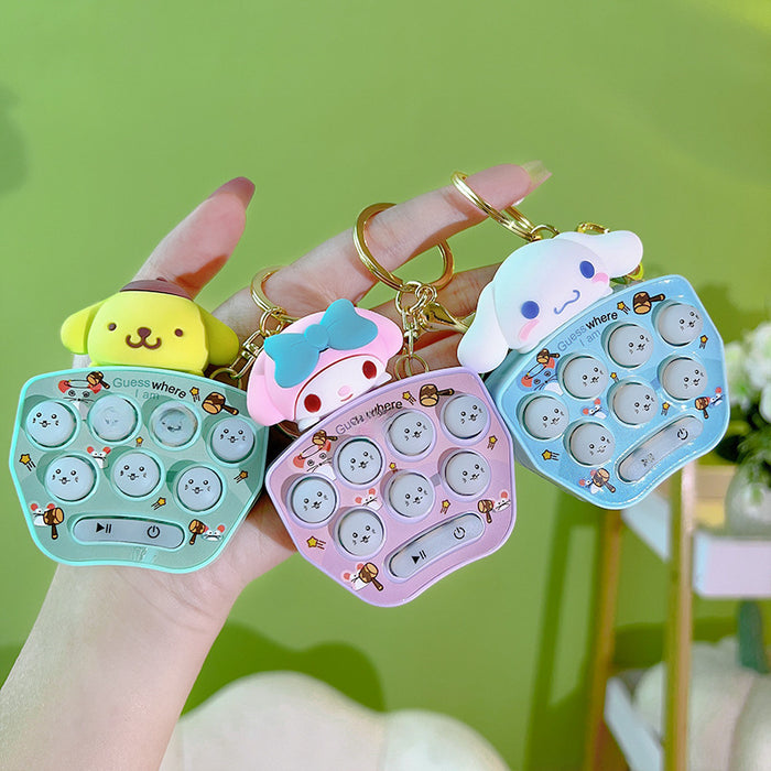 Wholesale Mini Handheld Hamster Toy Game Machine Keychain Cute Cartoon Function Gift