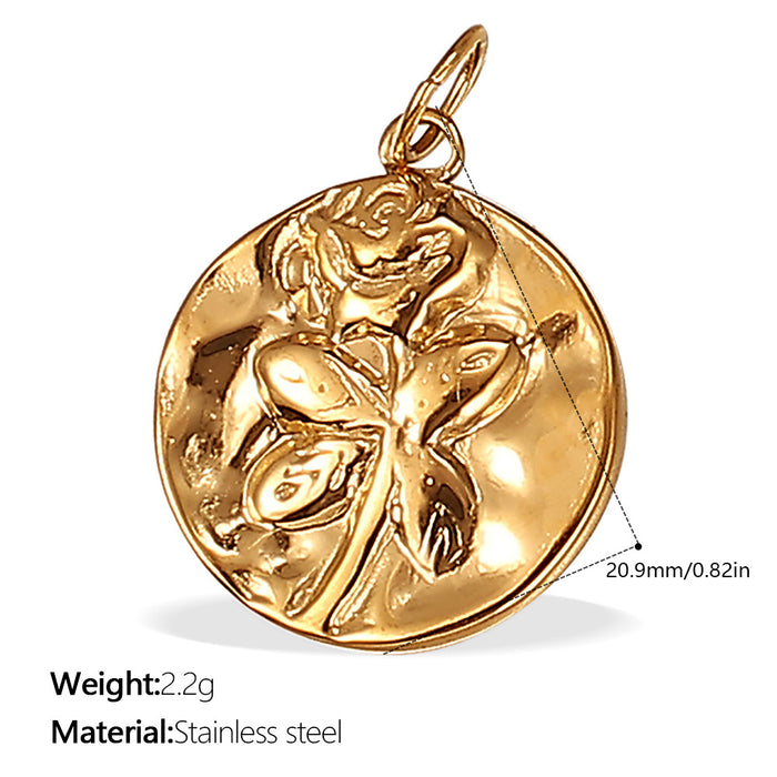 Wholesale DIY Stainless Steel Gold-Plated Necklace Pendant