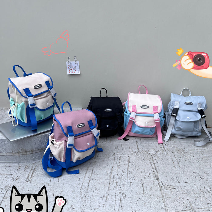 Wholesale Nylon Cute Contrast Color Children's Backpack JDC-BP-YuanDuo076