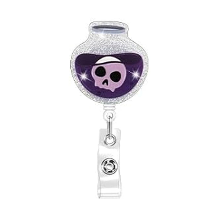 Wholesale Halloween Acrylic Retractable Clip Easy Pull Keychain JDC-KC-QiDing003