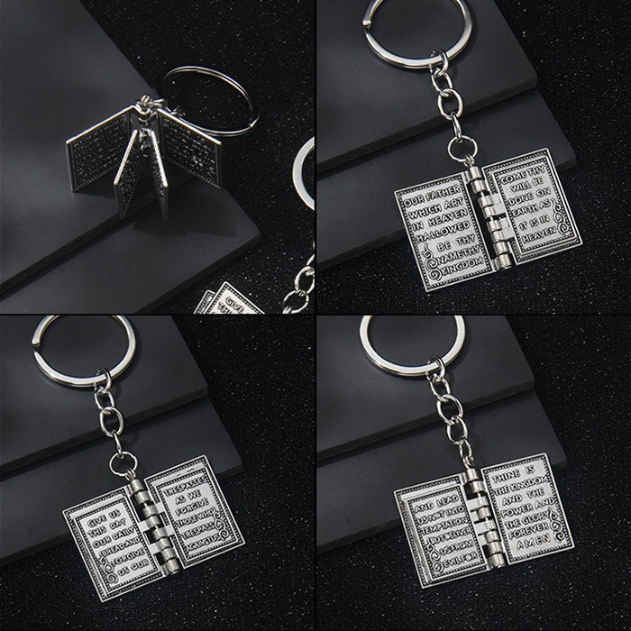 Wholesale Small niche design, flip page bag, keychain, creative retro cross pendant, pendant