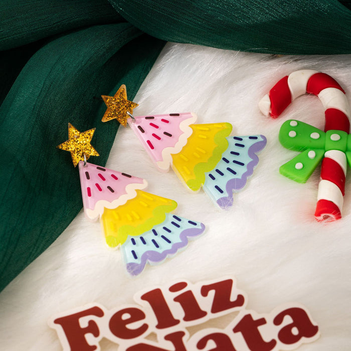 Wholesale Christmas Sweet and creative snowflake earrings