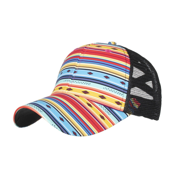 Wholesale Geometric Rhombus Crossover Ponytail Baseball Caps Polyester JDC-FH-ZMei024