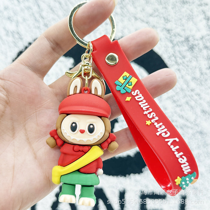 Wholesale Cute Cartoon Christmas Bag Charm PVC Keychain