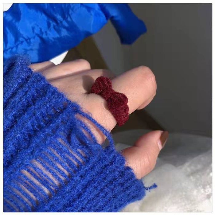 Wholesale Plush ring, niche design, cartoon and funny, index finger ring, fashionable and personalized ring