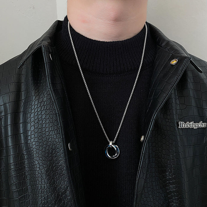 Wholesale Titanium steel necklace, simple and exquisite, niche pendant