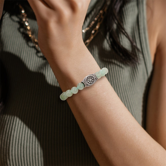 Wholesale Viking symbol bracelet with stone and gemstone bracelet