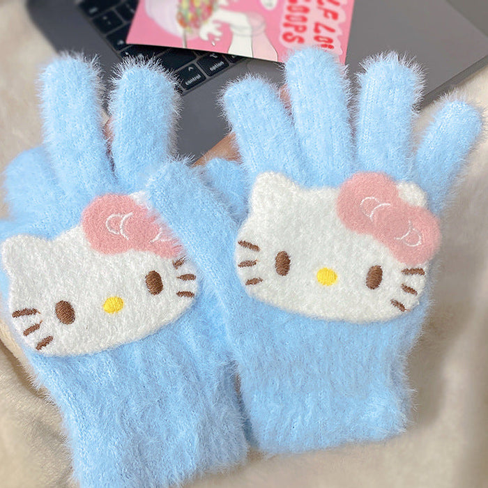 Wholesale Winter  Riding Warm Touch Screen Cold-proof  Plush Cute Gloves