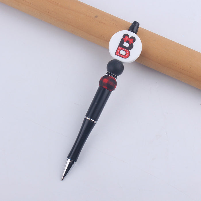 Wholesale Cartoon Letter Silicone Beaded Pen JDC-PN-GuangTian003