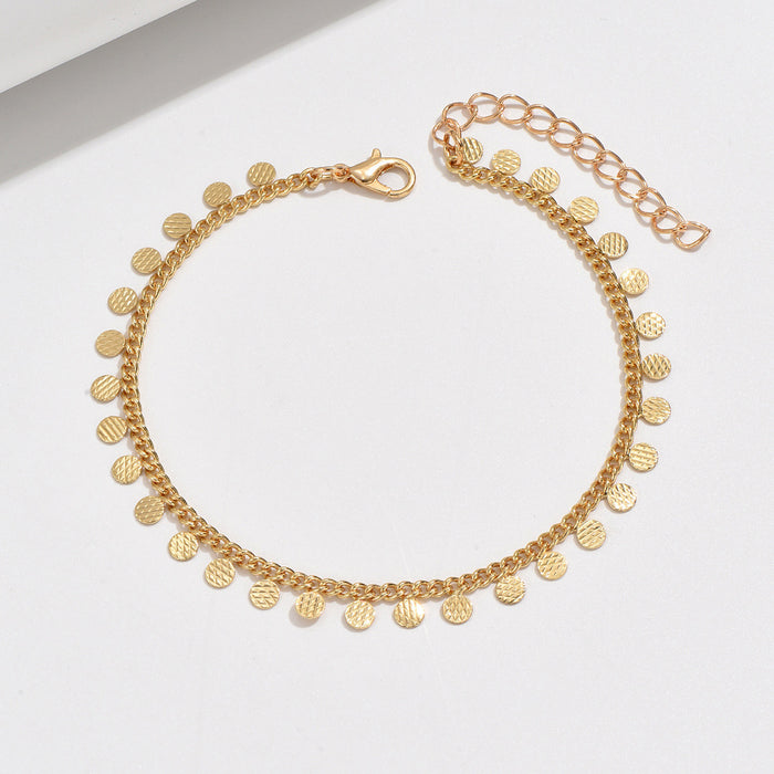 Wholesale Bohemian Beach Style Ethnic Anklet Alloy Turquoise Bead Rhinestone Stylish Jewelry Accessory MOQ≥2