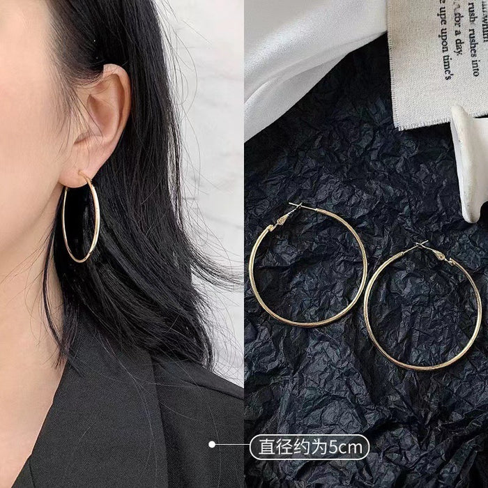 Wholesale Circle earrings, light luxury, high-end sensory element, circle ear buckle, ear accessories, exaggerated large ear rings, earrings