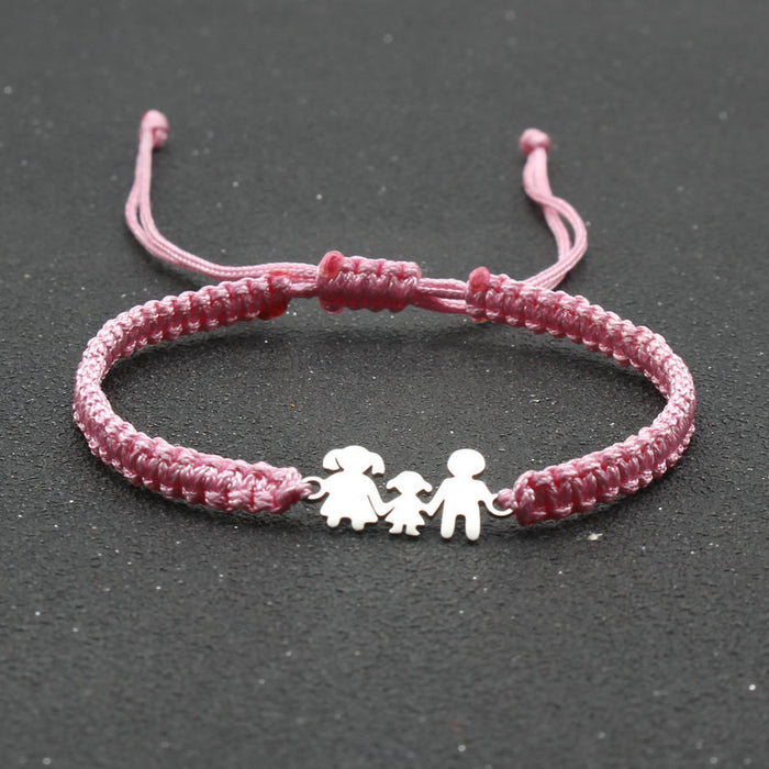 Wholesale Jewelry Stainless Steel Handmade Braided Adjustable Red Rope Bracelet Couple's Hand Rope