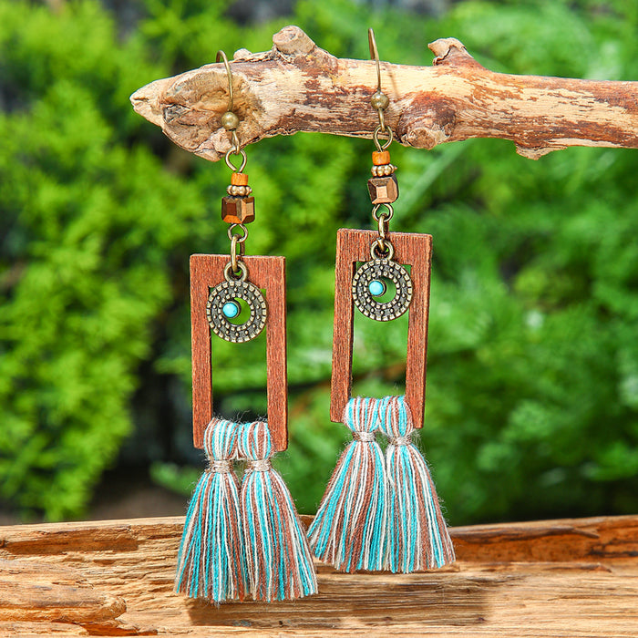 Wholesale Bohemian Vintage Tassel Earring Set Ethnic Style Fashion Accessory MOQ≥2