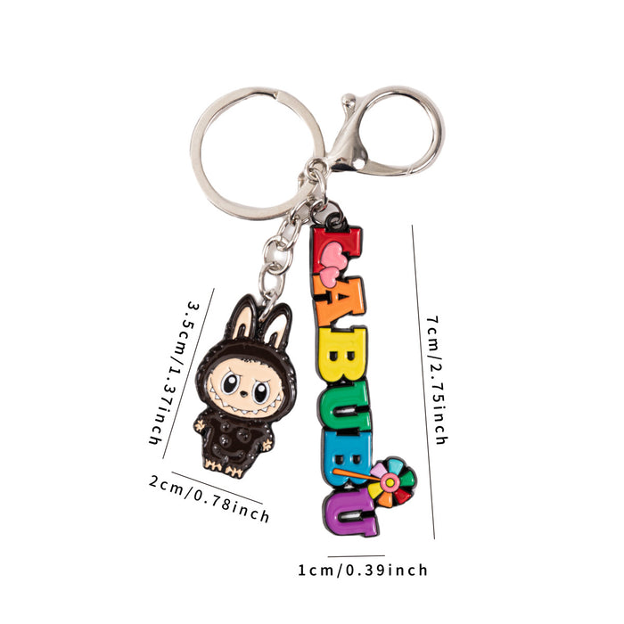 Wholesale Cartoon  Series Metal School Bag Buckle Keychain DIY Pendant Gift