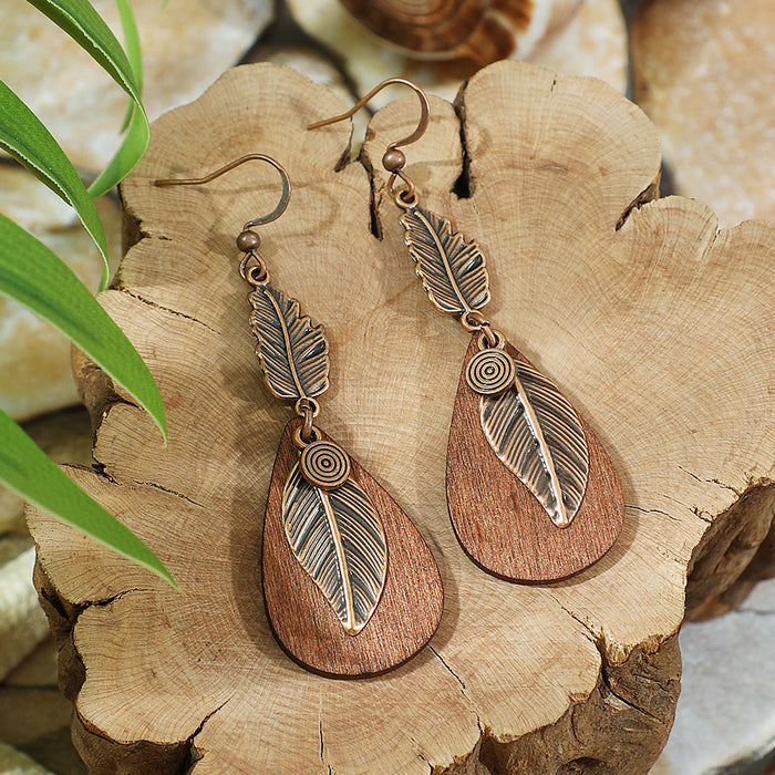 Wholesale Retro Bohemian Turquoise Tassel Earrings Zinc Alloy Fashion Accessory MOQ≥2