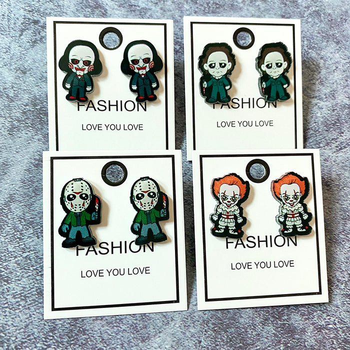 Wholesale  acrylic earrings horror movie characters holiday gift earrings