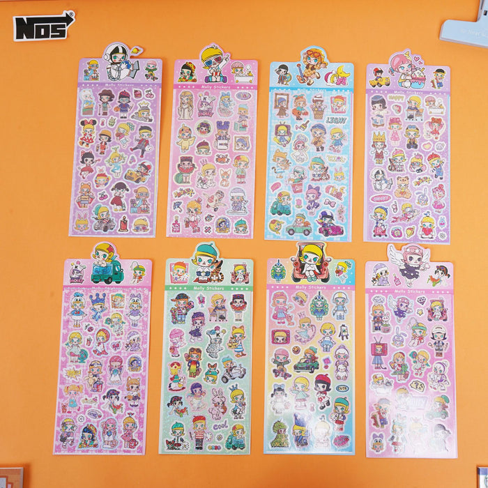 Wholesale Colorful and cute cartoon laser stickers